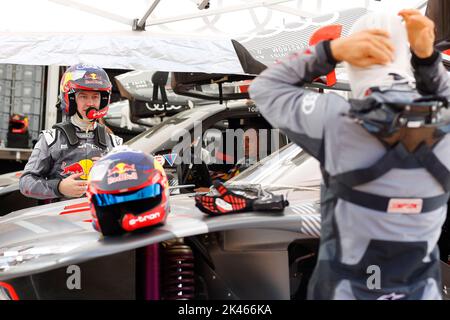 Monaco. 30. September 2022. Biougra, Marokko - 30/09/2022, BERGKVIST Emil (swe), Team Audi Sport, Audi RS Q E-Tron, Portrait während des Shakedown der Rallye du Maroc 2022, 3. Runde der 2022 FIA Rallye-RAID-Weltmeisterschaft, vom 29. Bis 30. September 2022 in Biougra, Marokko - Foto Frédéric Le Floc’h / DPPI Kredit: DPPI Media/Alamy Live News Stockfoto