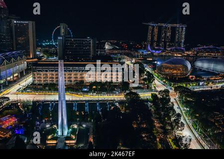 Singapur. 30. September 2022. Fernando Alonso (ESP) Alpine F1 Team A522. Großer Preis von Singapur, Freitag, 30.. September 2022. Marina Bay Street Circuit, Singapur. 30.09.2022. Formel 1 Weltmeisterschaft, Rd 17, Großer Preis Von Singapur, Marina Bay Street Circuit, Singapur, Trainingstag. Der Bildnachweis sollte lauten: XPB/Alamy Live News. Quelle: XPB Images Ltd/Alamy Live News Stockfoto