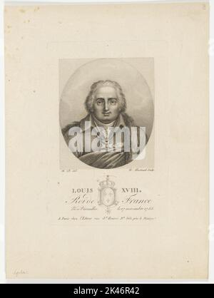 Bildnis von Louis XVIII. König von Frankreich Stockfoto