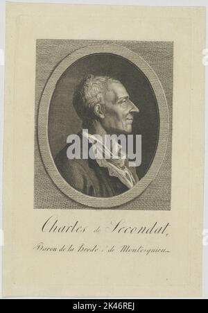 Bildnis des Charles de Secondat, Baron de la Brede und Montesquieu Stockfoto