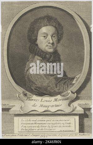 Bildnis von Pierre Louis Moreau de Maupertuis Stockfoto