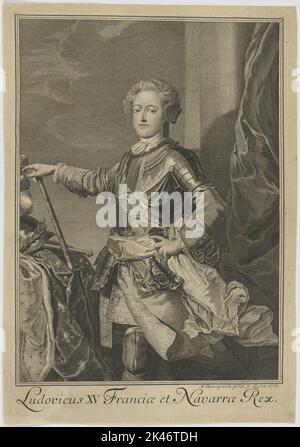 Bildnis Louis 15, Frankreich und Navarre King Stockfoto