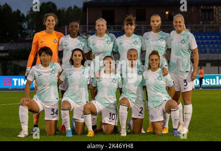 Como, Italien. 30. September 2022. Ferrucci Trabattoni Stadium, Como, Italien, 30. September 2022, Inter Line Up während des Como Women vs Inter - FC Internazionale - Italienischer Fußball Serie A Frauenspiel Credit: Live Media Publishing Group/Alamy Live News Stockfoto