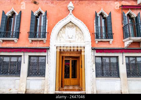 Der hintere Eingang zum Hotel Danieli in Venedig, Italien Stockfoto