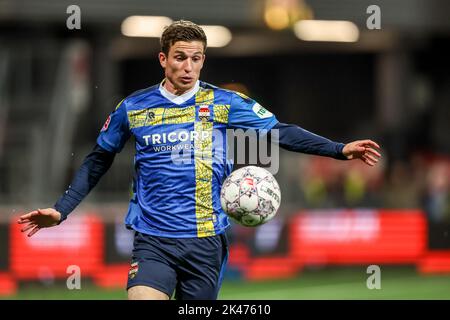 Niederlande. 30. September 2022. MAASTRICHT, NIEDERLANDE - 30. SEPTEMBER: Nick Doodeman von Willem II. Während des niederländischen Keukenkampioendivisie-Spiels zwischen MVV und Willem II am 30. September 2022 im Stadion de Geusselt in Maastricht, Niederlande (Foto von Geert van Erven/Orange Picics) Credit: Orange Pics BV/Alamy Live News Stockfoto