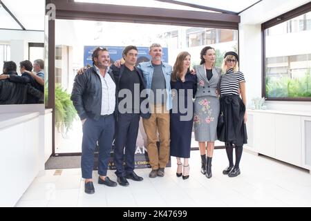 30. September 2022, Roma, RM, Italien: Cast nimmt an der Fotoaufnahme des Films ''quasi Orfano'' in Rom Teil (Bild: © Matteo Nardone/Pacific Press via ZUMA Press Wire) Stockfoto