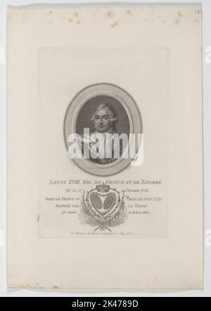 Bildnis von Louis XVIII. König von Frankreich und Navarra Stockfoto