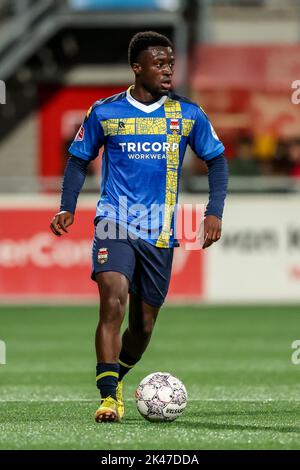 Niederlande. 30. September 2022. MAASTRICHT, NIEDERLANDE - 30. SEPTEMBER: Leeroy Owusu von Willem II. Während des niederländischen Keukenkampioendivisie-Spiels zwischen MVV und Willem II am 30. September 2022 im Stadion de Geusselt in Maastricht, Niederlande (Foto: Geert van Erven/Orange Picics) Credit: Orange Pics BV/Alamy Live News Stockfoto