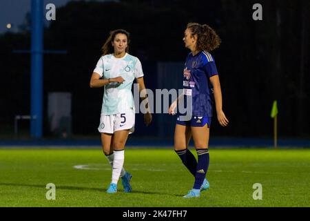 Como, Italien. 30. September 2022. Ferrucci Trabattoni Stadium, Como, Italien, 30. September 2022, Karchouni Ghoutia(Inter) und während Como Women vs Inter - FC Internazionale - Italienischer Fußball Serie A Frauenspiel Kredit: Live Media Publishing Group/Alamy Live News Stockfoto