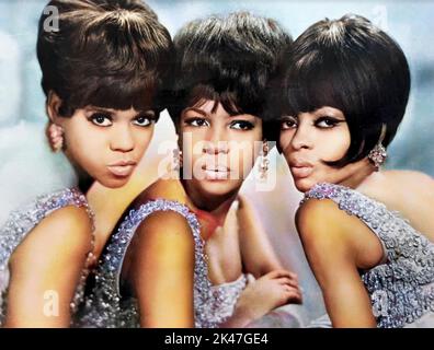 DIE US-Gesangsgruppe DER SUPREMES um 1966. Von links: Florence Ballard, Mary Wilson, Diana Ross. Stockfoto