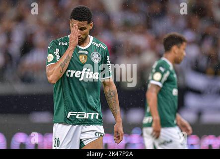 28.. September 2022; Belo Horizonte, Brasilien: Murilo von Palmeiras, während der Matchzwischen Atlético Mineiro und Palmeiras, im Estádio do Mineir&#XE3;o Stockfoto