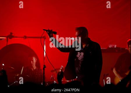 30. September 2022, Doncaster, South Yorkshire, USA: Morrissey Performing at Doncaster Dome , Doncaster , UK , 30.09.2022 (Bildnachweis: © Robin Burns/ZUMA Press Wire) Stockfoto