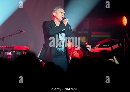 30. September 2022, Doncaster, South Yorkshire, USA: Morrissey Performing at Doncaster Dome , Doncaster , UK , 30.09.2022 (Bildnachweis: © Robin Burns/ZUMA Press Wire) Stockfoto