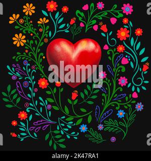 Herzen Symbole, Satz von Herzen nahtlose Muster Hintergrund, ideal für Feiern, Feiertage, Hochzeit und Valentinstag Stockfoto