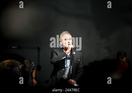 30. September 2022, Doncaster, South Yorkshire, USA: Morrissey Performing at Doncaster Dome , Doncaster , UK , 30.09.2022 (Bildnachweis: © Robin Burns/ZUMA Press Wire) Stockfoto