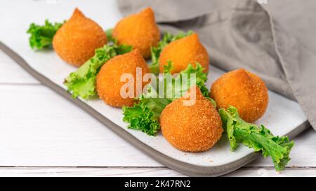 Chicken Coxinha, Chicken Brazilian Snacks Stockfoto