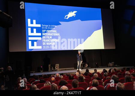 Namur, Belgien. 30. September 2022. Cedric Wautier, Gastgeber der Eröffnungsnacht, abgebildet während der Eröffnungsnacht des FIFF 'Festival International du Film Francophone de Namur', Freitag, 30. September 2022 in Namur. BELGA FOTO JULIETTE BRUYNSEELS Kredit: Belga Nachrichtenagentur/Alamy Live News Stockfoto