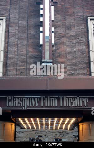 Die Art-Deco-Fassade des Glasgow Film Theatre (GFT) Rose Street, einem unabhängigen Kino im Stadtzentrum von Glasgow, Schottland, Großbritannien Stockfoto