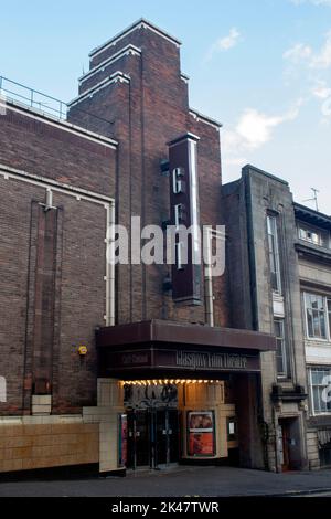 Die Art-Deco-Fassade des Glasgow Film Theatre (GFT) Rose Street, einem unabhängigen Kino im Stadtzentrum von Glasgow, Schottland, Großbritannien Stockfoto