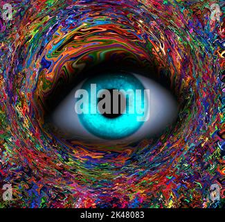 Auge, abstrakte Illustration Stockfoto