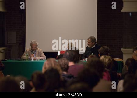 Ferrara, Emilia Romagna, Italien. 30. September 2022. Der Journalist Mario Calabresi ist zu Gast beim Festival des internationalen Magazins in Ferrara. (Bild: © Carlo Verbani/Pacific Press via ZUMA Press Wire) Stockfoto