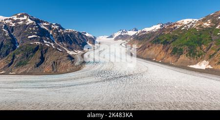 Lachsgletscherpanorama in der Nähe von Stewart, British Columbia, Kanada. Stockfoto