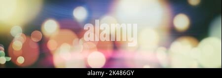 Lichter Hintergrund:Unschärfe von Weihnachten Tapete Dekorationen Konzept.Holiday Festival Hintergrund:funkeln Kreis beleuchtet Feiern Display. Stockfoto