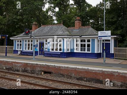 Bahnhof Pitlochry, Perthshire, Perth und Kinross, Schottland, Großbritannien Stockfoto