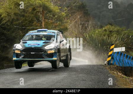 Auckland, Neuseeland. 01. Oktober 2022. 29 ANEAR Luke (aus), SARANDIS Andrew (aus), Ford Fiesta Mk II, Aktion während der Rallye Neuseeland 2022, 11. Runde der WRC World Rally Car Championship 2022, vom 29. September bis 2. Oktober 2022 in Auckland, Neuseeland - Foto: Nikos Katikis/DPPI/LiveMedia Kredit: Unabhängige Fotoagentur/Alamy Live News Stockfoto