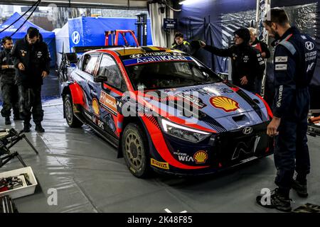 Auckland, Neuseeland. 01. Oktober 2022. 11 NEUVILLE Thierry (bel), WYDAEGHE Martijn (bel), Hyundai Shell Mobis World Rally Team, Hyundai i20 N Rally 1, Aktion während der Rallye Neuseeland 2022, 11. Runde der WRC World Rally Car Championship 2022, vom 29. September bis 2. Oktober 2022 in Auckland, Neuseeland - Foto: Nikos Katikis/DPPI/LiveMedia Credit: Independent Photo Agency/Alamy Live News Stockfoto