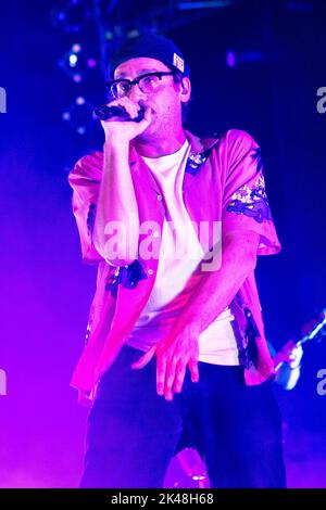 Italien. 30. September 2022. Der italienische Rapper Willie Peyote konzertiert im Live Club. Kredit: SOPA Images Limited/Alamy Live Nachrichten Gutschrift: SOPA Images Limited/Alamy Live Nachrichten Stockfoto