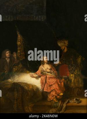 Joseph von Potiphars Frau, Rembrandt, 1655, Gemaldegalerie, Berlin, angeklagt, Deutschland, Europa Stockfoto