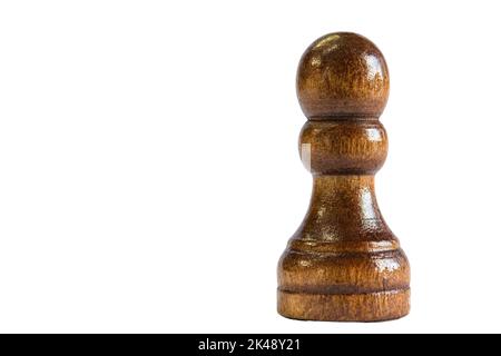 Schachfigur in Weiß isoliert Stockfoto