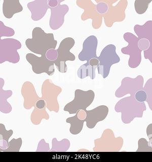 Nahtloses Blumenmuster mit Rosen auf Basis traditioneller Volkskunst-Ornamente. Bunte Blumen auf weißem Hintergrund. Doodle-Stil. Vektorgrafik Stock Vektor
