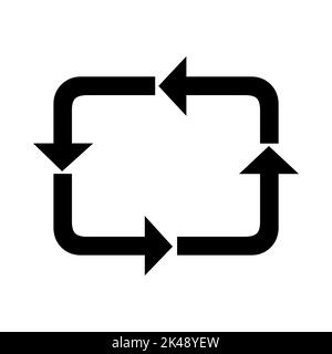 Pfeile drehen Symbol gegen den Uhrzeigersinn Stock Vektor