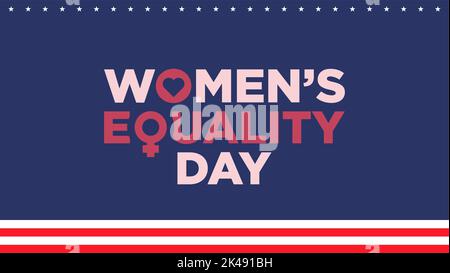 Vektorgrafik Illustration und Text der Frauen Gleichstellungstag Hintergrund. Geeignet für Werbematerial zu dieser Veranstaltung. Stock Vektor