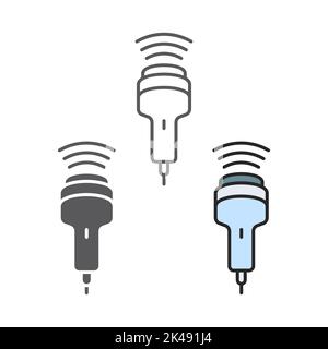 Abbildung des Ultraschallvektors. Kreatives Zeichen aus der Biotechnologie-Ikonen-Sammlung. Flaches Ultraschall-Symbol für Computer und mobile. Symbol, Logo vec Stock Vektor