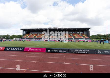 London, Großbritannien. 01. Oktober 2022. Ground View of the Stones Stadium during the Gallagher Premiership match Saracens vs Leicester Tigers at StoneX Stadium, London, United Kingdom, 1. October 2022 (Foto von Richard Washbrooke/News Images) in London, United Kingdom on 10/1/2022. (Foto von Richard Washbrooke/News Images/Sipa USA) Quelle: SIPA USA/Alamy Live News Stockfoto