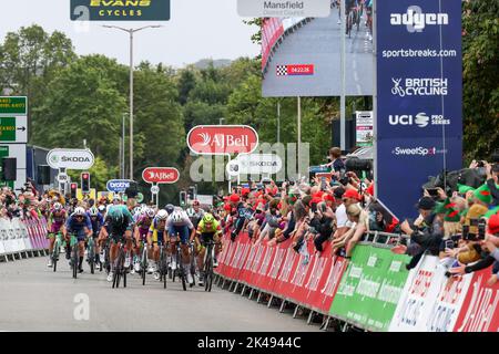 Mansfield, UK September 9. 2022 Mansfield Etappe 5 Tour des britischen Siegers Jordi Meesus Stockfoto