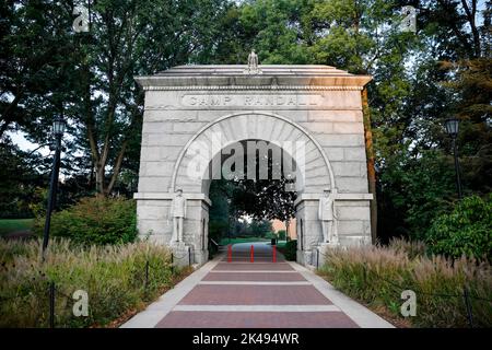 Madison, WI, USA. 1. Oktober 2022. Camp Randall Arch aus dem NCAA Football Spiel zwischen den Illinois Fighting Illini und den Wisconsin Dachs im Camp Randall Stadium in Madison, WI. Darren Lee/CSM/Alamy Live News Stockfoto