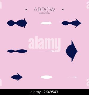 Premium-Satz von Pfeillinie. Symbolsatz für Pfeilvektoren. Dünne Linien. Für Apps. Vektorgrafik Stock Vektor