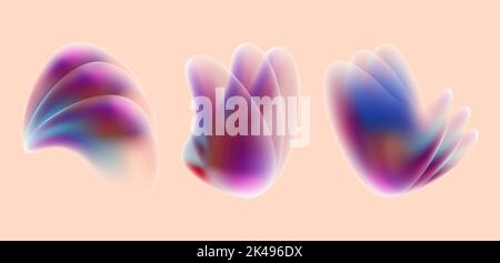 Gradient Topographie Sammlung, abstrakte topographische Formen Stock Vektor