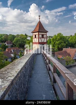 Nürnberger Türmchen als Teil der historischen Stadtbefestigung in Bad Wimpfen. Neckartal, Kraichgau, Baden-Württemberg, Germa Stockfoto