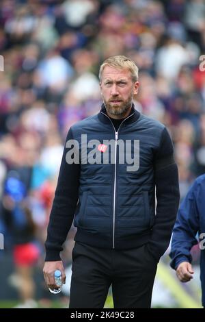 London, Großbritannien. London, Großbritannien. London, Großbritannien. 01. Oktober 2022. 1.. Oktober 2022; Selhurst Park, Crystal Palace, London, England; Premier League Football, Crystal Palace versus Chelsea: Manager Graham Potter Credit: Action Plus Sports Images/Alamy Live News Credit: Action Plus Sports Images/Alamy Live News Credit: Action Plus Sports Images/Alamy Live News Stockfoto