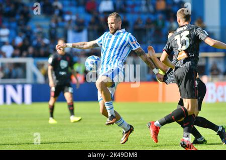 Ferrara, Italien. 01. Okt, 2022. andrea la mantia (spal) während SPAL gegen Genua FC, Italienisches Fußballspiel der Serie B in Ferrara, Italien, Oktober 01 2022 Quelle: Independent Photo Agency/Alamy Live News Stockfoto