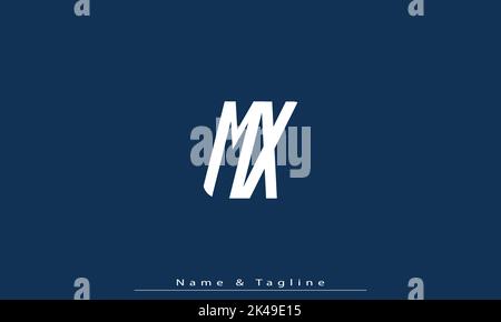 Alphabet Buchstaben Initialen Monogramm Logo MX , XM Stock Vektor