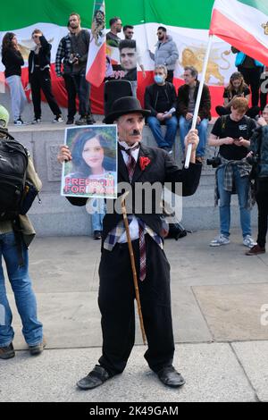 Trafalgar Square, London, Großbritannien. 1. Okt 2022. Freedom Rally für den Iran auf dem Trafalgar Square. Kredit: Matthew Chattle/Alamy Live Nachrichten Stockfoto