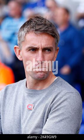 Ipswich, Großbritannien. 01. Oktober 2022. Ipswich Town Manager Kieran McKenna während der Sky Bet League ein Spiel zwischen Ipswich Town und Portsmouth in der Portman Road am 1. 2022. Oktober in Ipswich, England. (Foto von Mick Kearns/phcimages.com) Credit: PHC Images/Alamy Live News Stockfoto