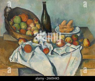 Der Korb mit Äpfeln. Paul Cezanne. Etwa 1893. Stockfoto