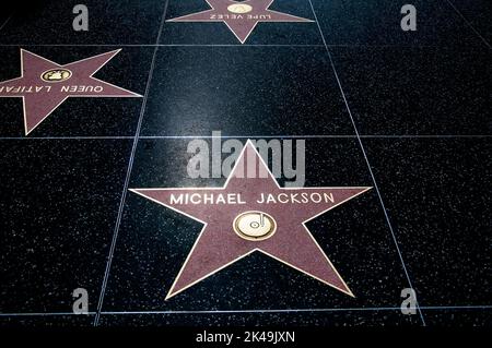 22.Mai 2017. Los Angeles, Kalifornien. Michael Jacksons Star auf dem hollywood Walk of Fame Los angeles an einem sonnigen Tag. Stockfoto